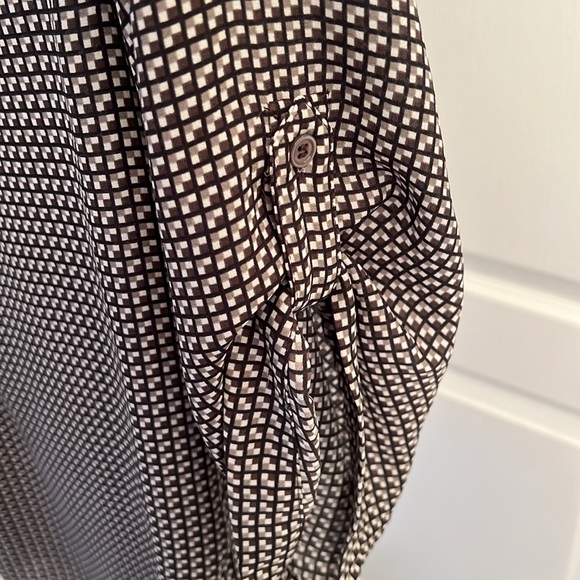 Joe Fresh blouse grey and black small - Picture 2 of 5